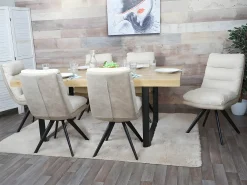 Silla de comedor MCW-G66, crema