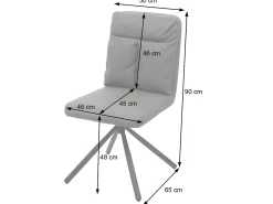 Silla de comedor MCW-G58, gris
