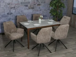 Silla de comedor MCW-G67, marrón