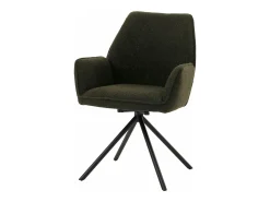 Silla de comedor MCW-G67 Bouclé, verde oliva