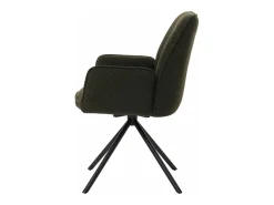 Silla de comedor MCW-G67 Bouclé, verde oliva