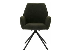 Silla de comedor MCW-G67 Bouclé, verde oliva