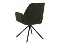 Silla de comedor MCW-G67 Bouclé, verde oliva