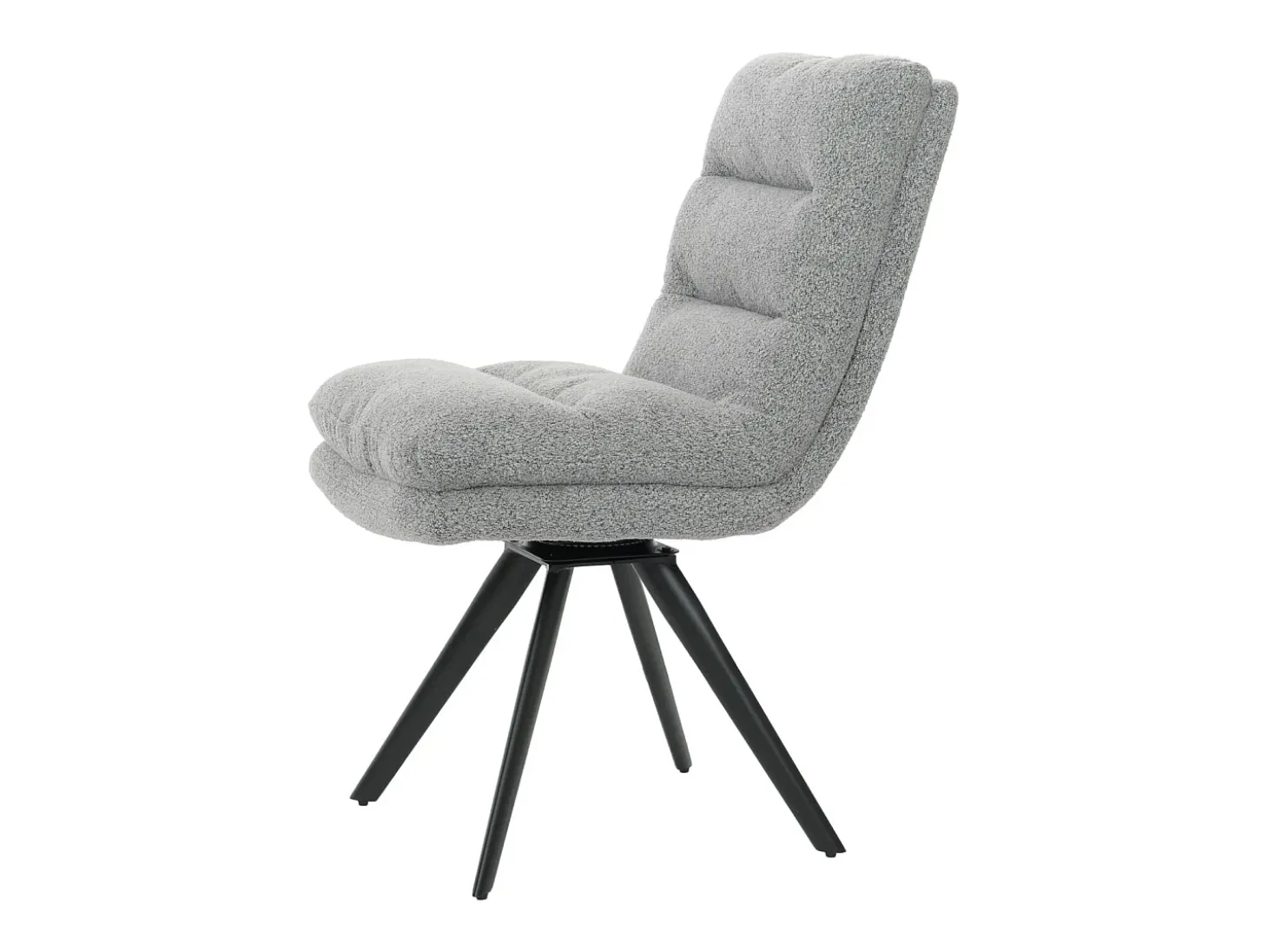 Silla de comedor MCW-G66 Bouclé (juego de 6), gris claro