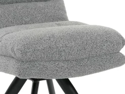 Silla de comedor MCW-G66 Bouclé (juego de 6), gris claro