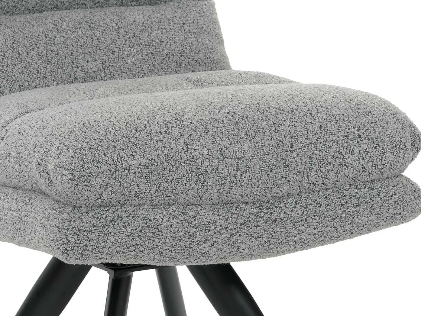 Silla de comedor MCW-G66 Bouclé (juego de 6), gris claro