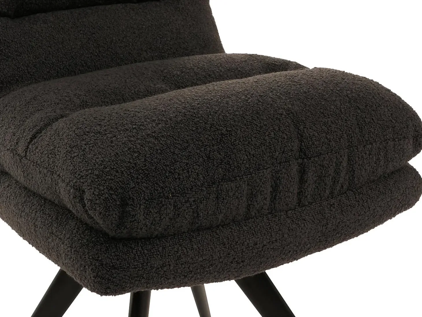 Silla de comedor MCW-G66 Bouclé, gris oscuro