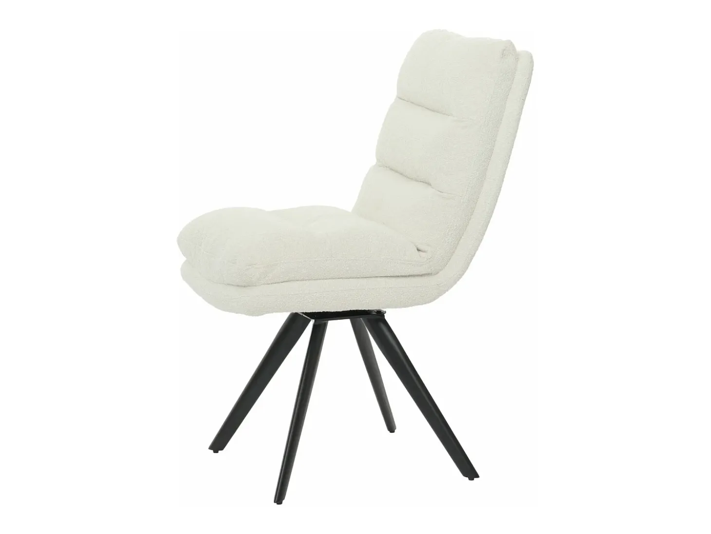 Silla de comedor MCW-G66 Bouclé, blanco crema