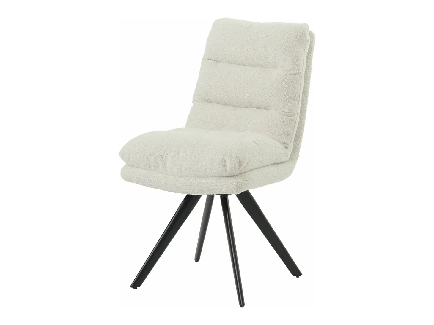 Silla de comedor MCW-G66 Bouclé, blanco crema