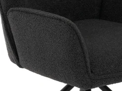 Silla de comedor MCW-G67 Bouclé, gris oscuro