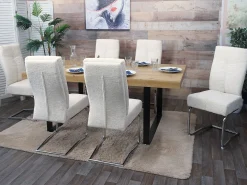 Silla de comedor MCW-G56 (juego de 6), crema