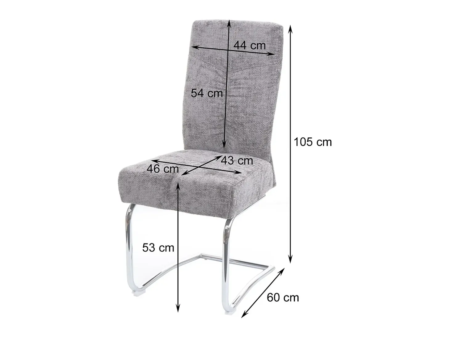 Silla de comedor MCW-G56 (juego de 6), crema