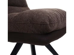 Silla de comedor MCW-G66 (juego de 6), marrón-marrón oscuro