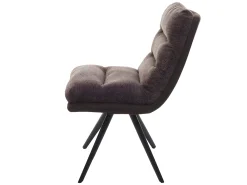 Silla de comedor MCW-G66 (juego de 6), marrón-marrón oscuro