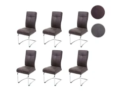 Silla de comedor MCW-G56 (juego de 6), marrón