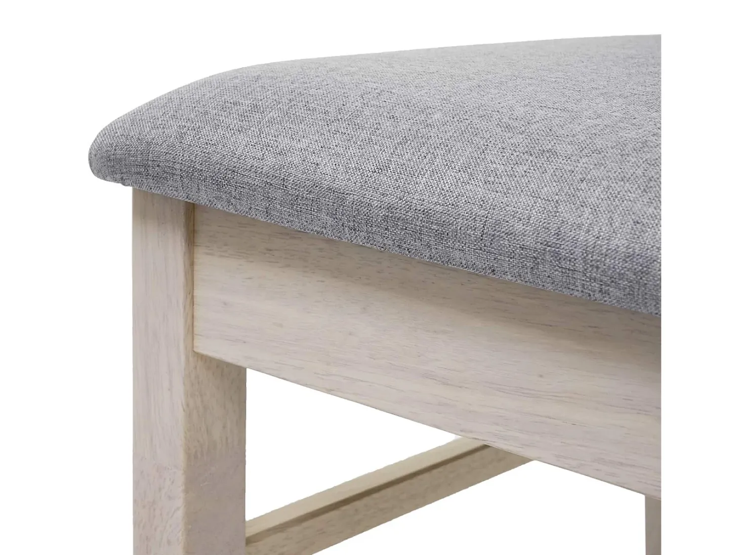 Silla de comedor MCW-G47 (juego de 2), estructura ligera, gris