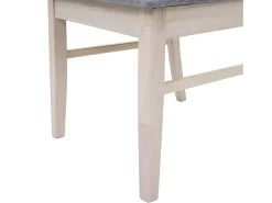 Silla de comedor MCW-G47 (juego de 2), estructura ligera, gris