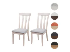 Silla de comedor MCW-G46 (juego de 2), estructura clara, gris