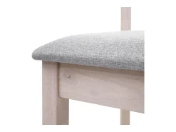 Silla de comedor MCW-G46 (juego de 2), estructura clara, gris