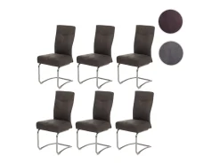 Silla de comedor MCW-G56 (juego de 6), gris