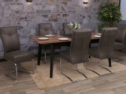 Silla de comedor MCW-G56 (juego de 6), gris