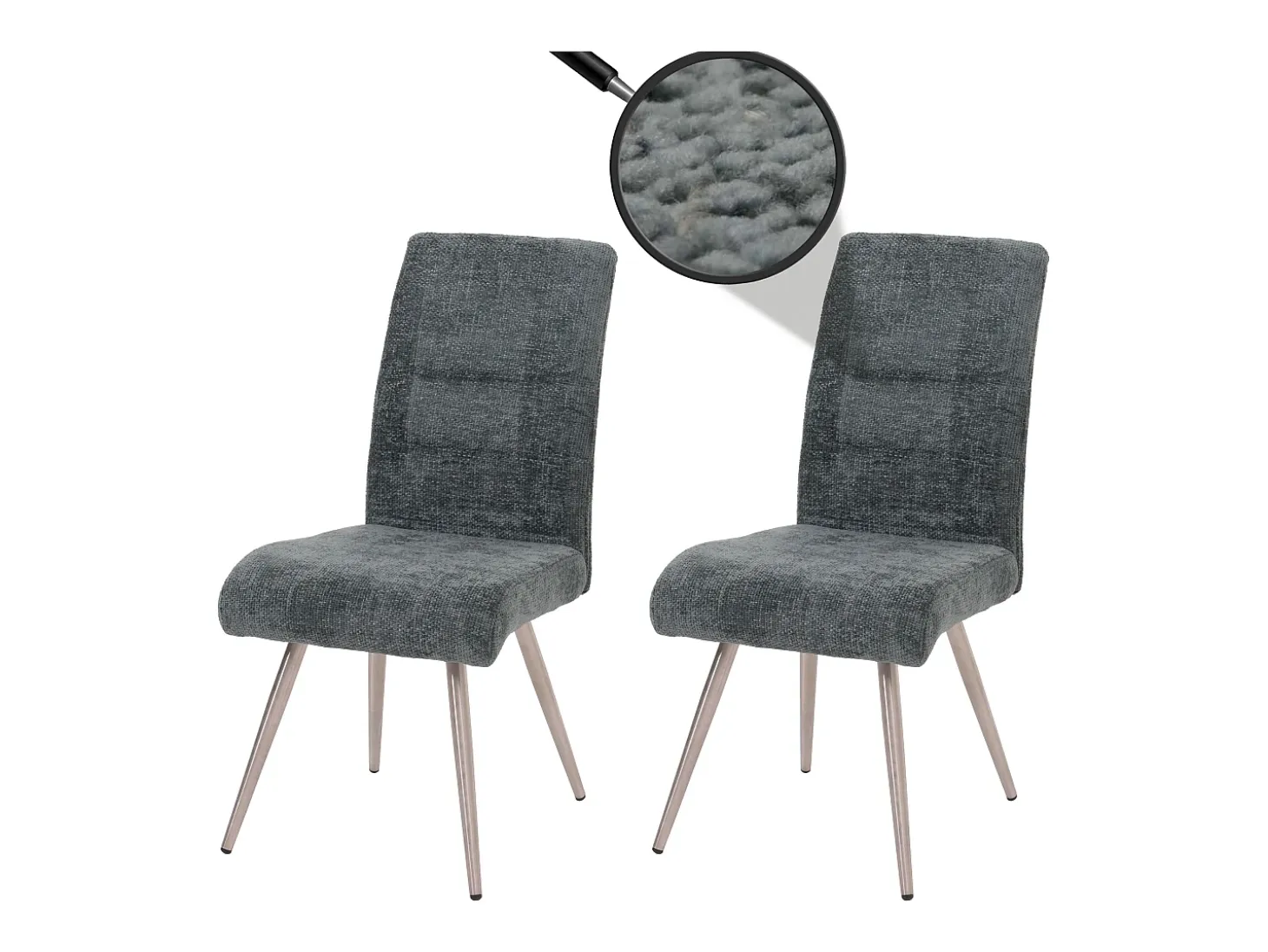 Silla de comedor MCW-G55 (set de 2), azul-verde