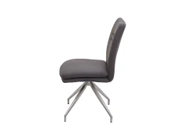 Silla de comedor MCW-H70, gris-marrón