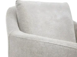 Silla de comedor MCW-H93, tela/textil crema-beige