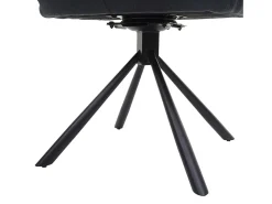 Silla de comedor MCW-H71 (juego de 6) giratoria, gris oscuro