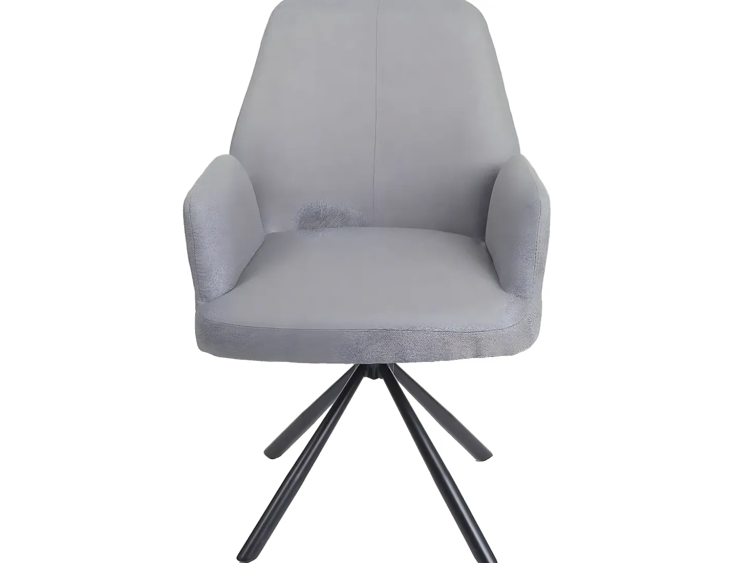 Silla de comedor MCW-H71 (juego de 6) giratoria, gris claro