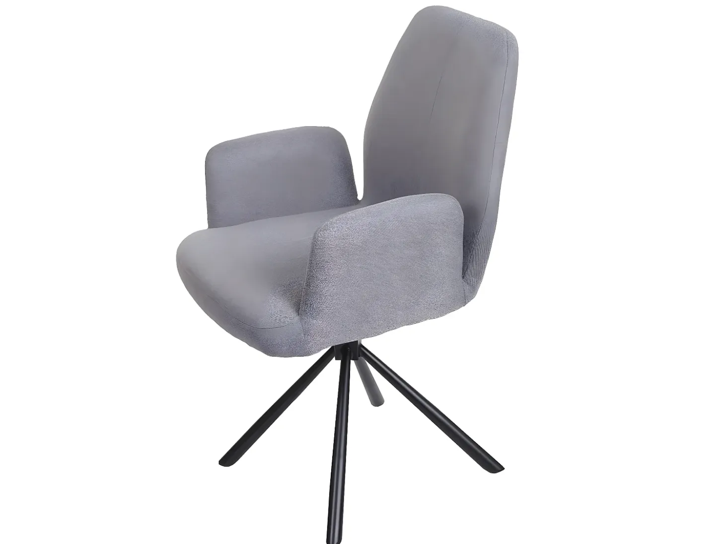 Silla de comedor MCW-H71 (juego de 6) giratoria, gris claro