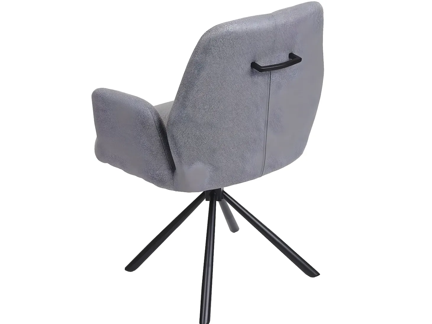 Silla de comedor MCW-H71 (juego de 6) giratoria, gris claro
