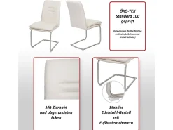 Silla de comedor MCW-H70 (juego de 6), marrón