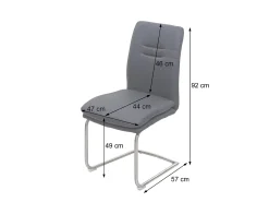 Silla de comedor MCW-H70 (juego de 6), marrón
