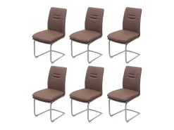 Silla de comedor MCW-H70 (juego de 6), marrón