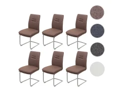 Silla de comedor MCW-H70 (juego de 6), marrón