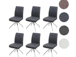 Silla de comedor MCW-H70 (juego de 6), gris oscuro