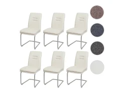 Silla de comedor MCW-H70 (juego de 6), crema-beige