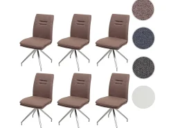 Silla de comedor MCW-H70 (juego de 6), marrón