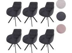Silla de comedor MCW-J69 (juego de 6), antracita