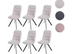 Silla de comedor MCW-J69 (juego de 6), crema-beige