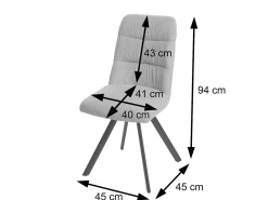 Silla de comedor MCW-J69 (set de 2), rosa