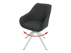 Silla de comedor MCW-K27, gris oscuro
