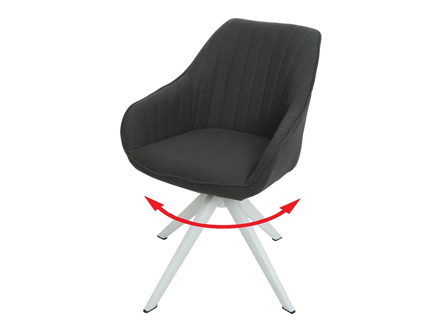 Silla de comedor MCW-K27, gris oscuro