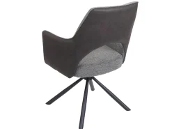 Silla de comedor MCW-K3, gris-gris oscuro