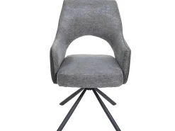 Silla de comedor MCW-K3, gris-gris oscuro