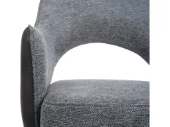 Silla de comedor MCW-K3, gris-gris oscuro