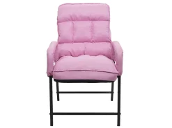 Silla de comedor MCW-K40, tela/textil rosa