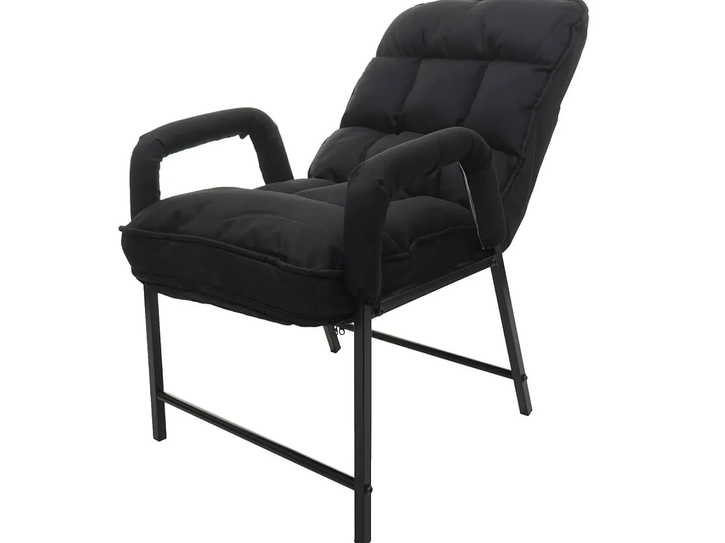 Silla de comedor MCW-K40, tela/textil negro