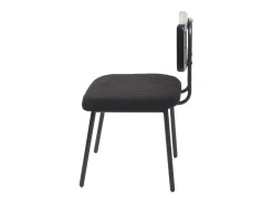 Silla de comedor MCW-K88 (juego de 6), tela/textil negro